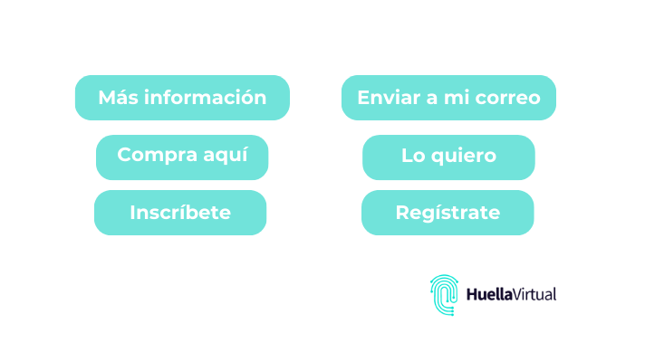 Examples of call to action (CTA) buttons: